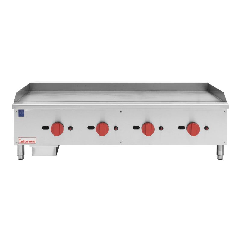 Infernus 4 Burner Heavy Duty 20mm Plate Gas Griddle – 120cm/48″
