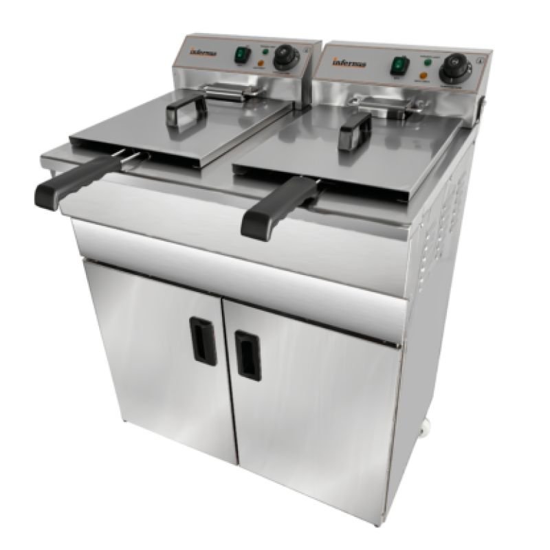 Infernus Free Standing Twin Tank Electric Fryer – 2 x 16 Litres