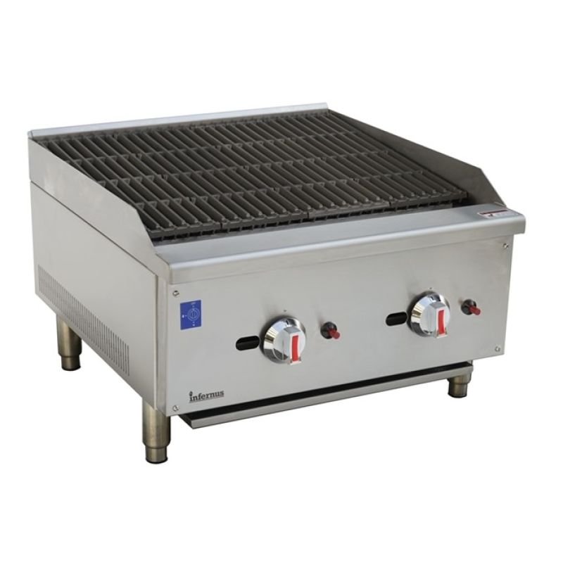 Infernus 2 Burner Gas Radiant Charbroiler/Chargrill – 60cm/24″