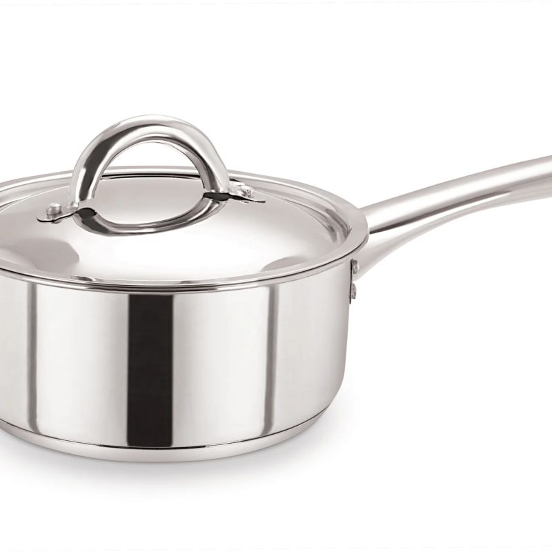 Stainless Steel Saucepan with Wide S/S Lid 16cm/1.5L – Pack of 6