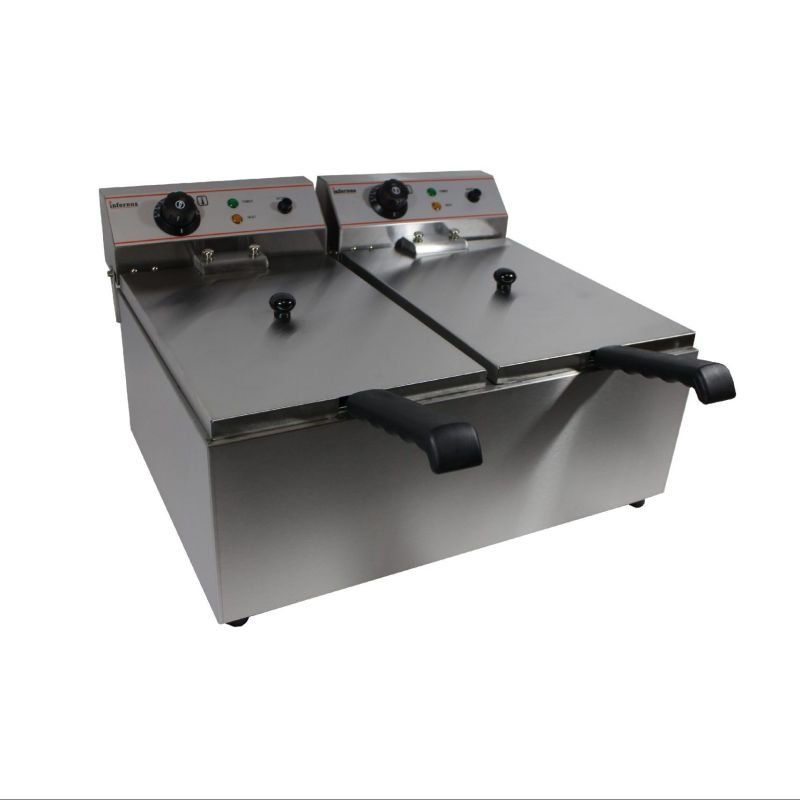 Infernus Countertop Electric Twin Tank Fryer – 2 x 17L