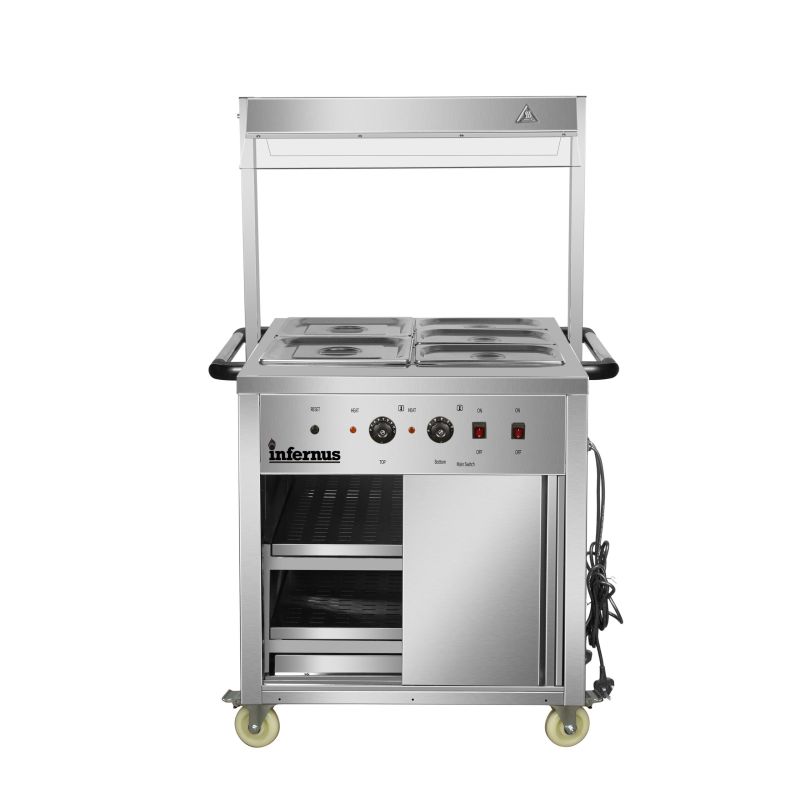 Heated Display Hot Cupboard With Light 88cm