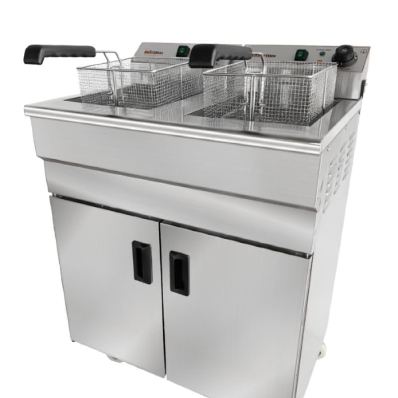 Infernus Free Standing Twin Tank Electric Fryer – 2 x 16 Litres