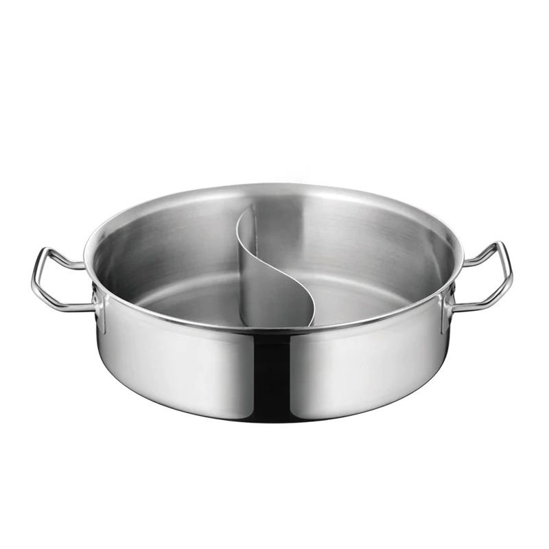 Stainless Steel 2 Division Casserole Dish 24cm/4L