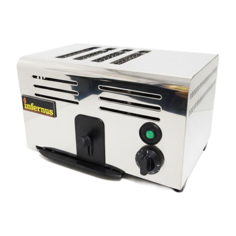 Infernus Commercial Stainless Steel Toaster – 4 Slice