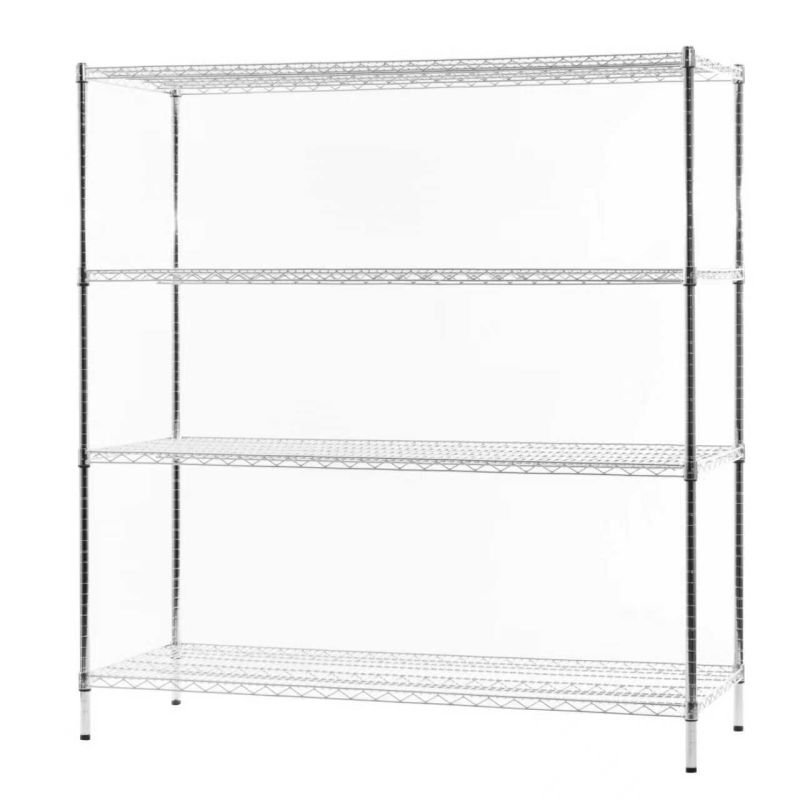 Chrome Commercial Kitchen Shelving Unit – 4 Tier – 1800mm