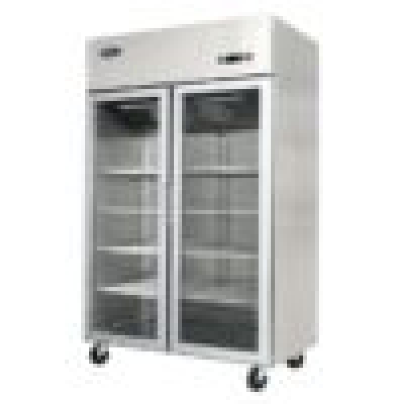 Atosa Slimline Glass Door Upright Display Fridge – Double Door