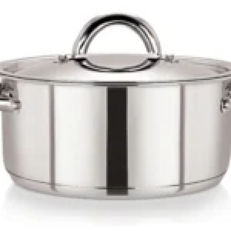 Stainless Steel Casserole Pot with Wide S/S Lid 20cm/3L – Pack of 6