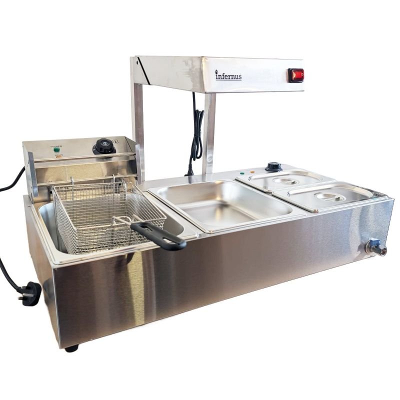 Infernus Combi Unit – 3-in-1 Fryer, Chip Scuttle & Bain Marie